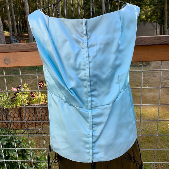 Ricco California Green Velvet 3/4 Sleeve Jacket/ Skirt and Blue Satin Blouse - Picture 11 of 15